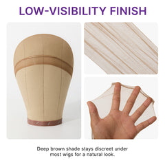 LUVME Wig Cap Set, 5 Packs (10 pcs, Dark Brown) – Soft, Stretchy, Breathable Caps with Secure Fit for Lace Wigs