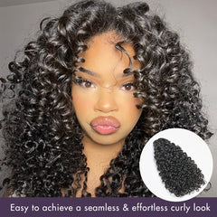 Messy Burmese Curly Seamless Clip in Extensions Real Human Hair Pieces 135g 9pcs / 7pcs with Free Gift