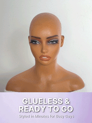 Beginner Friendly 200% Density Kinky Curly with Bangs Glueless 5x5 Closure Pre-Cut Lace Wig All Head Sizes Fit Cap