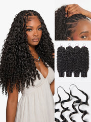 Miracle Knots Crochet Hair Burmese Curly | Wet and Wavy Water Wave | Kinky Straight for Boho Braids | Crochet Weaves | Fulani Braids | Twists Pre-Separated Lightweight Full & Soft Pre-Looped Human Hair Extensions Protective Style