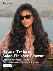 Luvme All-Day Comfort™ Wig 180% / 250% Density Kinky Body Wave / Layered Light Kinky Straight PartingMax Glueless 7x6 Closure HD Lace Wig Pre-Cut Lace