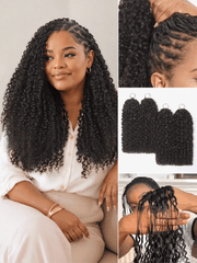 Miracle Knots Crochet Hair Messy Curly for Boho Braids | Crochet Weaves | Fulani Braids | Twists Pre-Separated Lightweight Full & Soft Pre-Looped Human Hair Extensions Protective Style